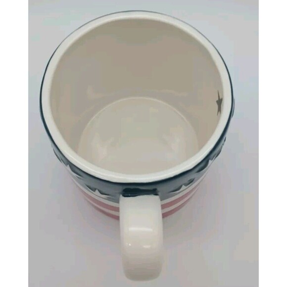 Pier 1 Imports Flag Mug Raised Stars & Stripes Red White & Blue 4th July Patriot - Picture 3 of 7